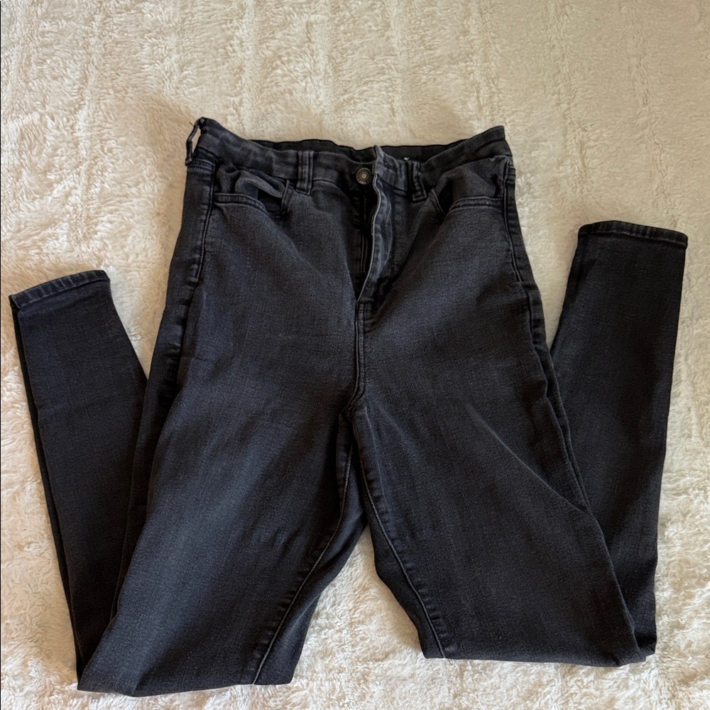 American Eagle Outfitters Black Skinny High-Rise Jeans